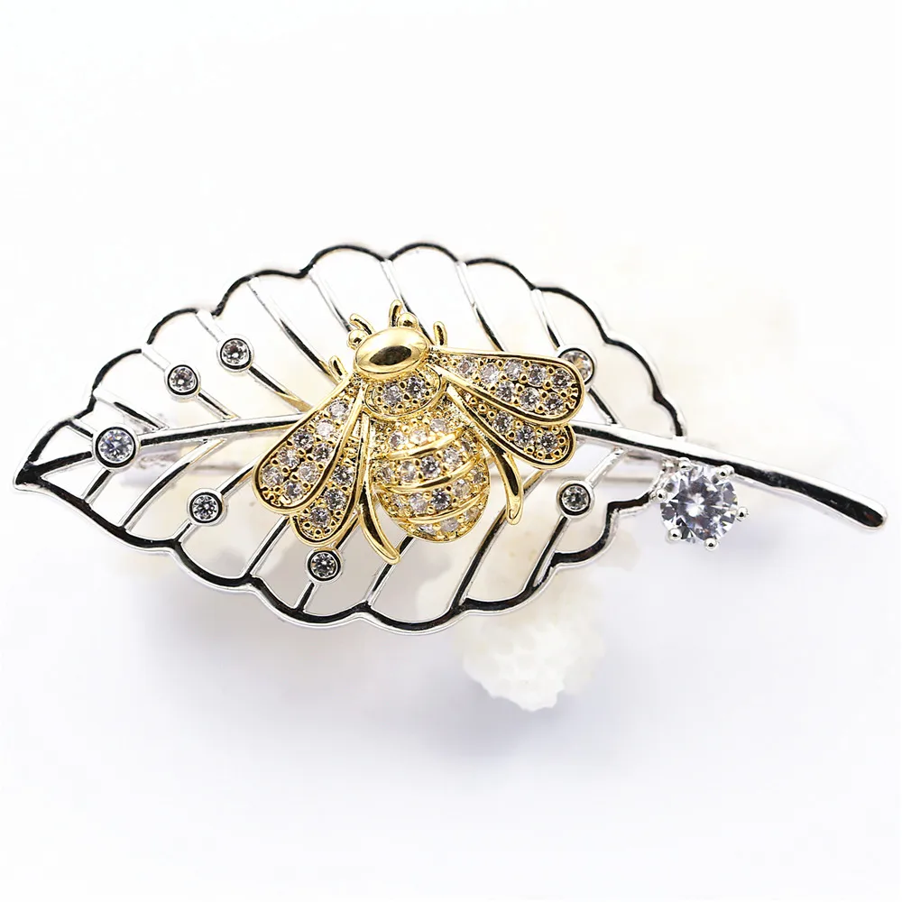 Gazelle-Fashion-AAA-Cubic-Zircon-Wing-Bee-leaf-Plants-Insects-Gold-Sliver-Color-Brooches-For-Women (2)