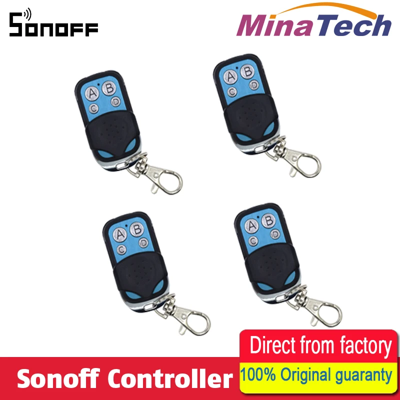 

Original Sonoff ITEAD 433MHz Wireless 4 Buttons Push Cover RF Remote 1pcs 2pcs 5pcs for 433Mhz Controlled Devices