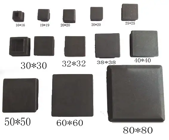 Sq1 Square Tube Insert Ends Plastic Blank Tube Plastic Plug Leg Cap Chair Table Feet Plug 13 15 16 19 20 22 25 30 32 35 38 40mm