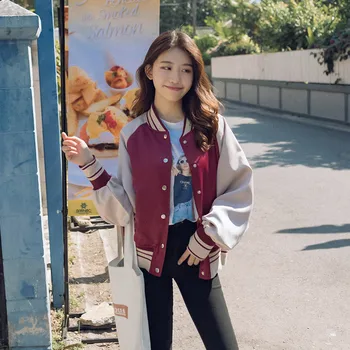 

Trend Jacket Super Handsome Ladies Baseball Uniform Spring and Autumn Fashion Women Jacket Trend Color Matching Short Coat