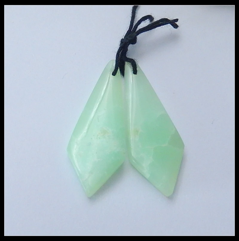 

Green Color Natural Chrysoprase Handmade Earrings For Women 33x13x4mm 4.7g Beauty Jewelry For Women Pendants Bead Drop Accessory