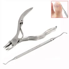1 комплект Нержавеющая сталь вросших носком коррекция ногтей инструмент ножницы для кутикулы Инструмент для педикюра ногтей, клипер, Книпсер, уход за ногтями на ногах