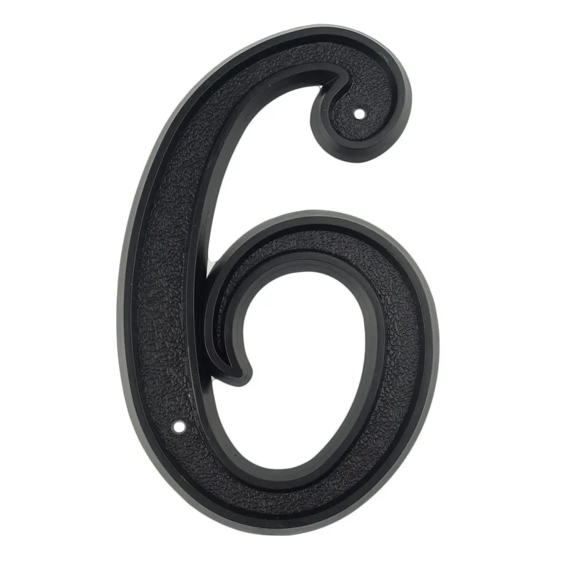 

Big House Number 139mm Height Door Address Number Digits ABS Plastic Black House Door Address Sign 5-1/2 inch. #6