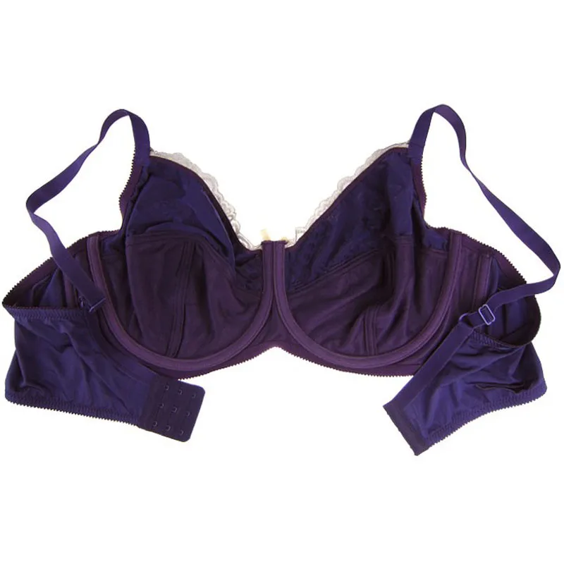 Women Unlined Printed Bra Plus Size Embroidery Full Cup Bra #BW1194