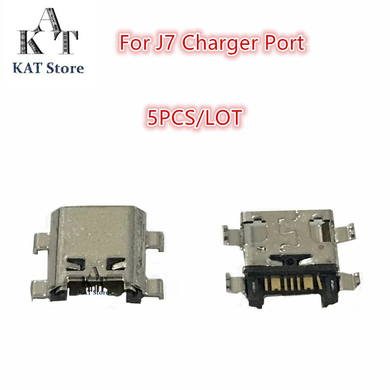 5Pcs For Samsung J7 J700 Micro mini USB Charging charger Port Jack socket Connector female plug dock 7 pin Repair Parts