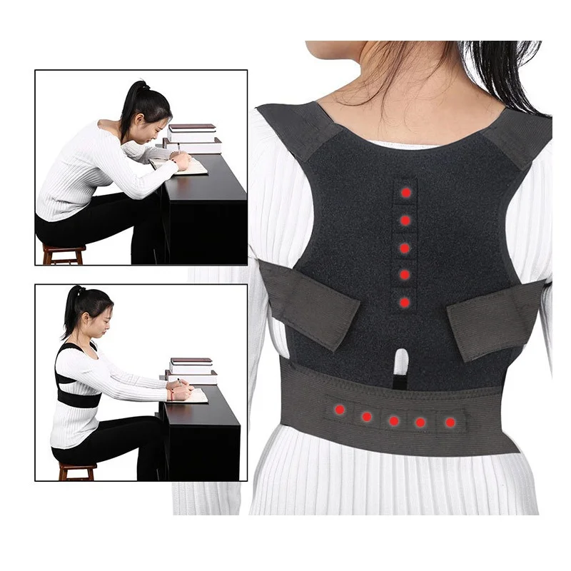 

Sports Shoulder Back Magnets Posture Corrector Back Support Brace Humpback Postural Correction Belt Chiropractic Vest