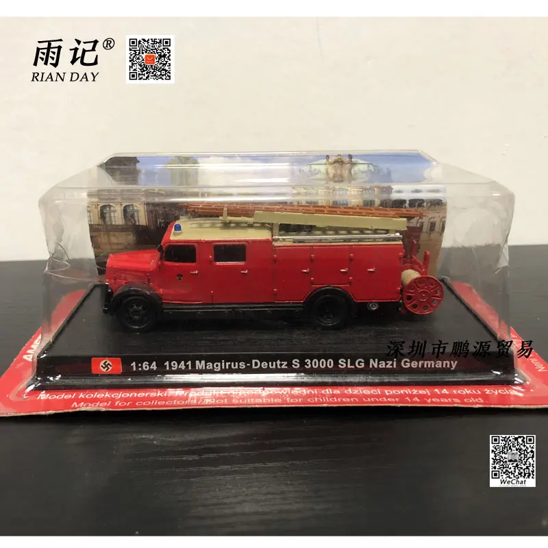 AMER 1/64 строительные игрушки 1941 Magirus deutz S 3000 SLG Германия Fire Engine литая фотоигрушка в