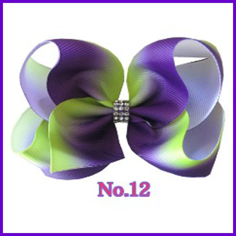 100 BLESSING Good Girl Boutique 4.5/" Rainbow ABC Hair Bows Clip Accessories