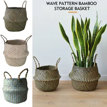 

2019 Portable Storage Basket Straw Table Excellent Household Supplies for Extendable Rack Drop Shipping