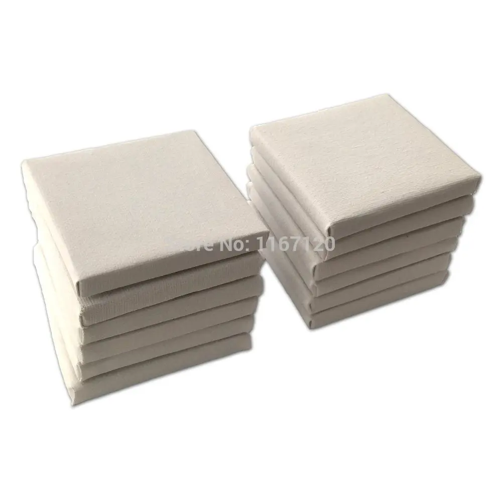 

12pcs Mini Stretched Artists Canvas Small Art Board Acrylic/Oil Paint 4x4 Inch(10x10cm )blank mini canvas