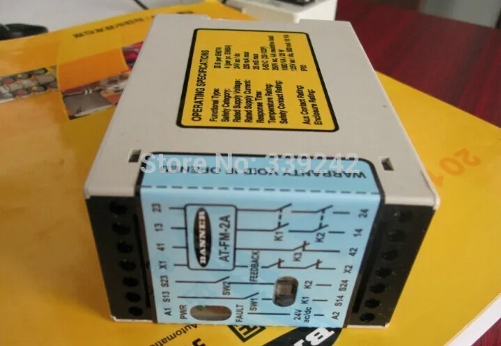 

NEW" AT-FM-2A SAFETY RELAY MODULE 2 HAND CONTROL RELAY AT-FM-2A