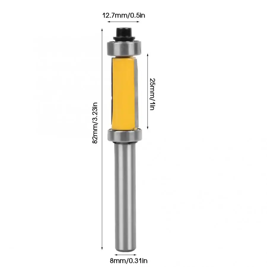 8mm Shank Pattern Flush Trim Router Bit Double Bearing Woodworking Milling Cutter Tool milling cutter woodwork