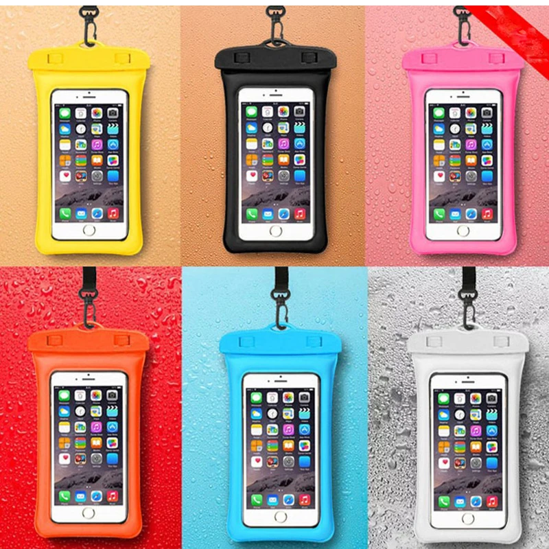 Swimming Bag 6Inch Floating Airbag Waterproof Mobile Phone Pouch Cell Phone Case For Swim Diving Surfing Beach Use dry bag,waterproof bag,waterproof phone case,swimming bag