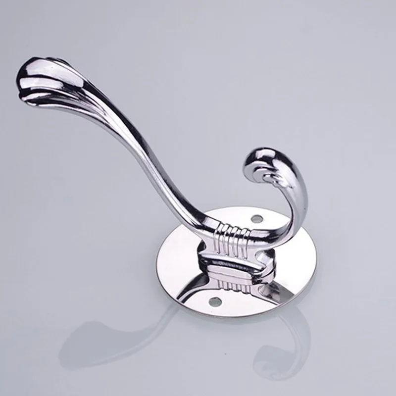 

Wall Mounted Stainless Steel Door Coat Cloth Hat Hook Rack Silver Hanger Holder