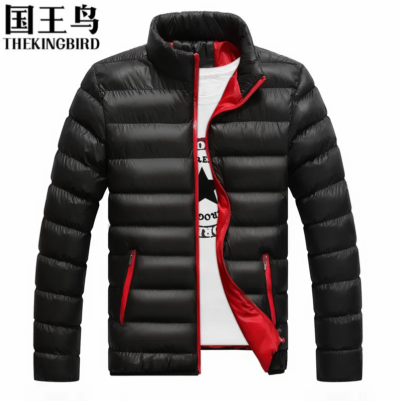 winter jacket Men Warm Thicken Down Jacket Stripe ultra light Down Coat Slim Fashion Parka Casual Winter Men’s Clothing M-4XL