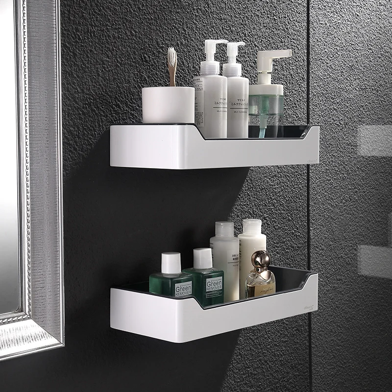 

Houmaid Bathroom Accessories Stainless Steel Silicone Storage Rack Shower Bottles Corner Shelf Abs-resin Corner Single Holders