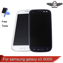 For samsung galaxy s3 i9300 lcd screen display touch screen digitizer replacement parts assembly +frame