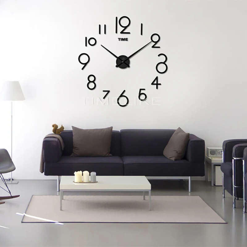 

2019 New Arrival 3D Wall Clock DIY Quartz Mirror Wall Sticker Clock Modern Luxury Home Decor Large Clock Hands Horloge