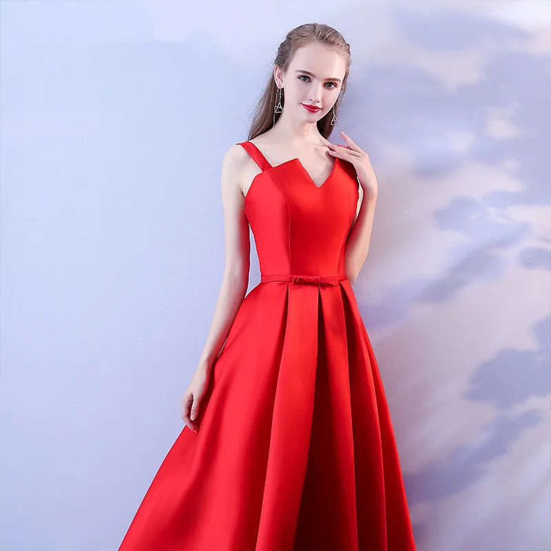 Это YiiYa Выпускные платья Красный Hatler простые дешевые А-силуэта длиной до щиколотки на заказ большие размеры на шнуровке сзади Длинные Выпускные платья LX720