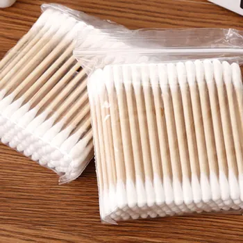 

New Portable 200PCS Double-headed Cotton Swab Stick Baby Sanitary Cotton Swab Cleansing Makeup Stick