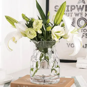 

Modern Minimalist Glass Vase Transparent Tabletop Pots Home Decoration Crafts Creative Terrarium Containers Flower Bottle