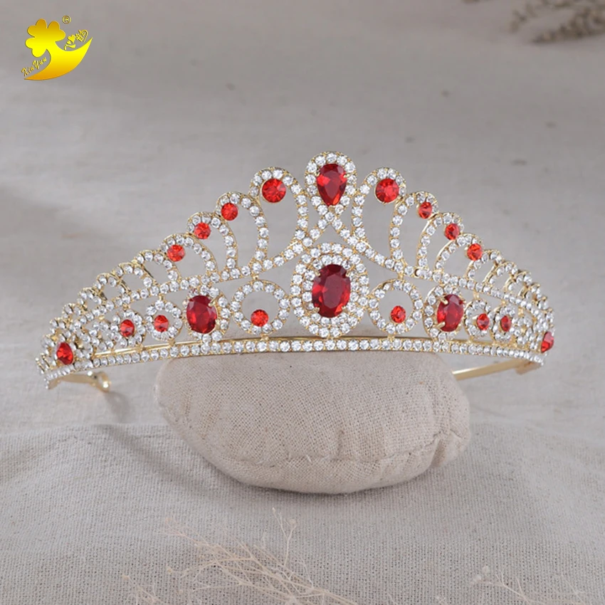 Xinyun корона на голову свадебная тиара павлин украшения для волос Свадебные аксессуары для волос Модные CZ синяя Корона Couronne De Mariage