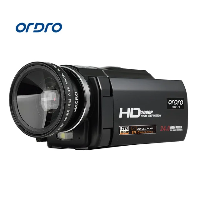 ORDRO 1080 P HD HDV-Z8 3,0 дюймов TFT lcd Сенсорная видеокамера с экраном 24MP 16X цифровая зум Камера анти-встряхивание CMOS