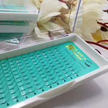 C и D Curl 5D короткие Стволовые тепловые скрепленные объемные ресницы Корея Premade вентиляторы 8 мм до 15 мм