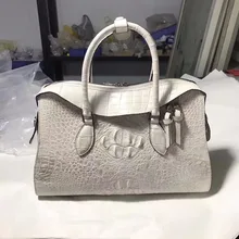 Натуральная кожа крокодила кожи женские сумки через плечо, кожи аллигатора Женщины Shouder сумка белого цвета himalayai белый