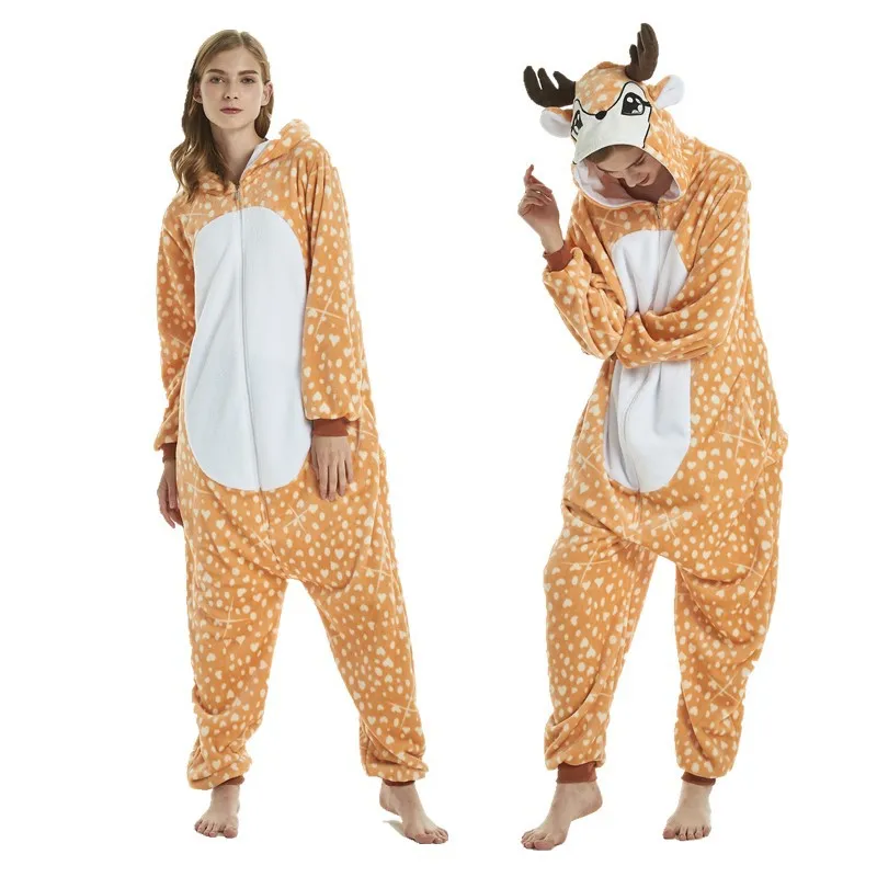 2018 Xmas Gift Adult Unisex New Little Deer Onesie Animal Pajamas