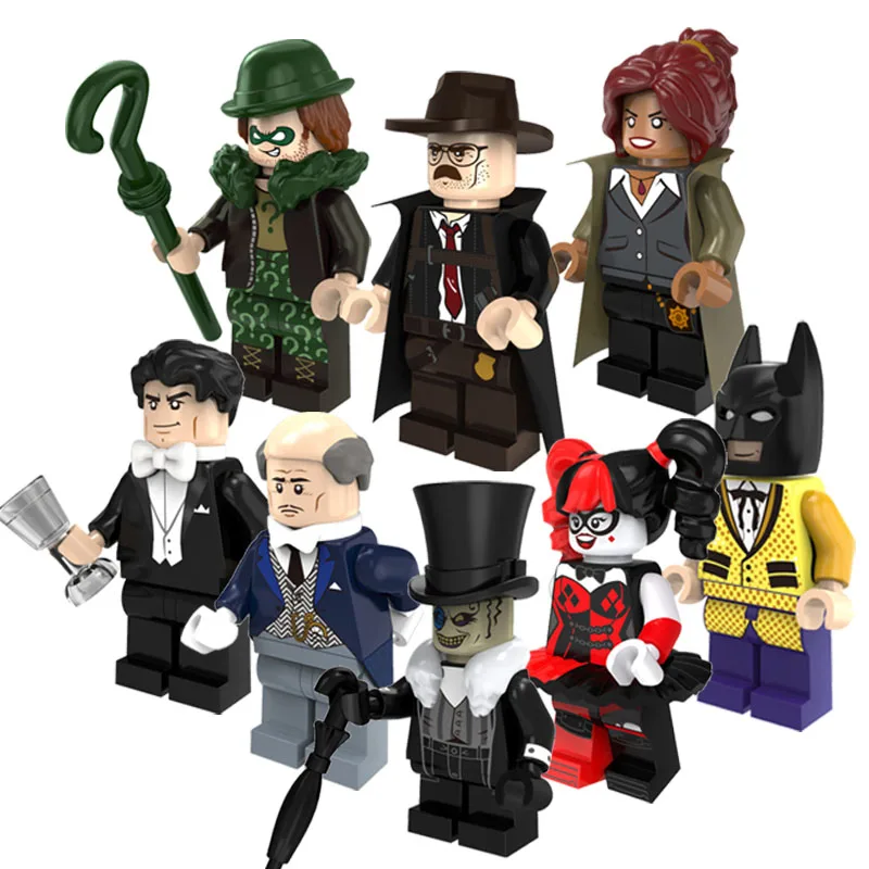

CZHY Super Heroes Building Blocks Batman Harley Quinn Riddler Penguin Bruce Wayne Barbara Commissioner Gordon Alfred Toys PG8045
