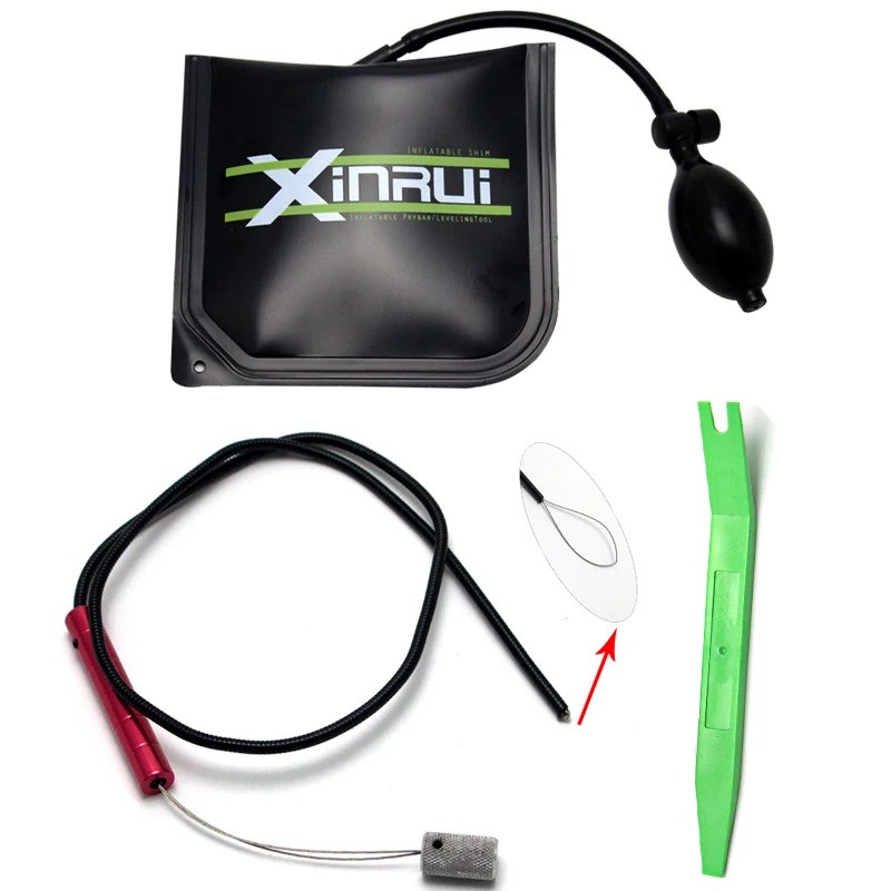

Xinrui Locksmith Tool Radio Door Clip Panel With Air Pump Wedge Auto Car Tool Kit,Pick Up Tool Set Removal