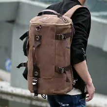 High Quality Fashion Black and Coffee Cotton Canvas Dual Function Men’s Travel Bags Carry on Luggage with Zipper Free Shipping