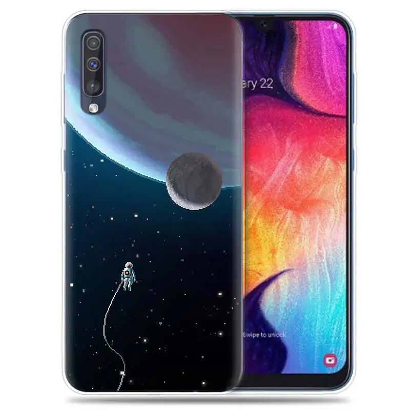 Transpatrent силиконовый чехол для samsung Galaxy A50 A70 A30 M30 M20 A10 A20 A40 M20 крышка телефона парным пространство аниме - Цвет: SK-004