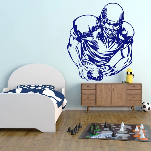 american football player sketch wall decals bedroom sports wall
