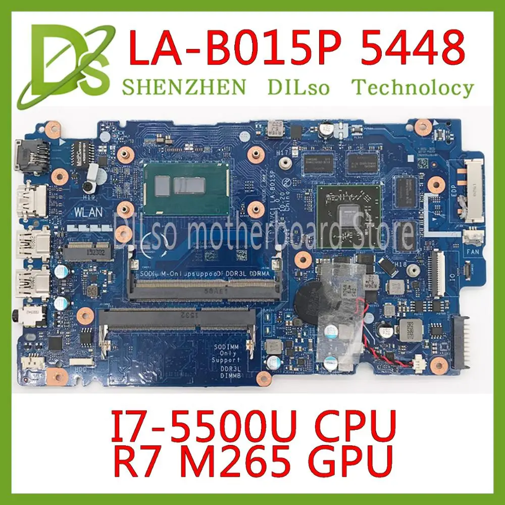 KEFU LA B015P для Dell 5448 материнская плата rev1.0 с графической картой I7 5500u dell R7 GPU тестовая
