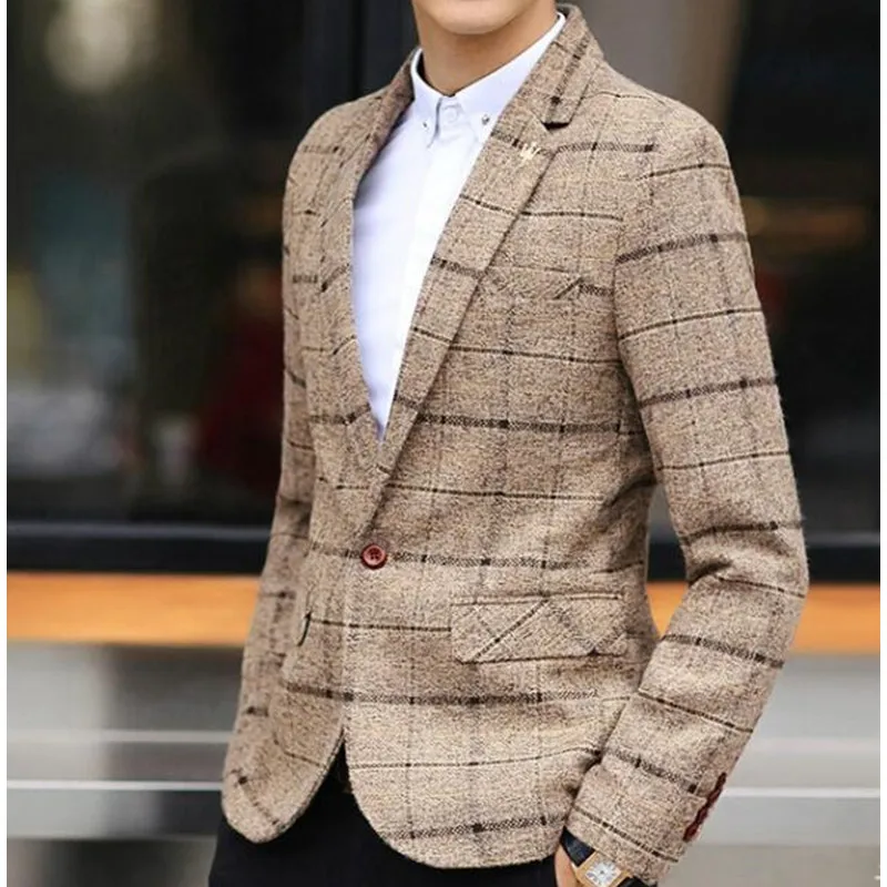 

Men Blazer Doudoune Homme Men Jacket Leisure Business New Style Blazer Classical Fashion High Quality Custom Long-sleeve J006