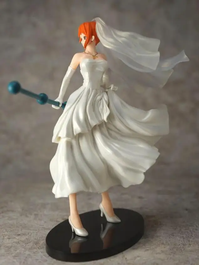 

Anime One Piece Nami White Wedding Dress Action Figure PVC Collection Model Toys Doll Gift With Box 20cm
