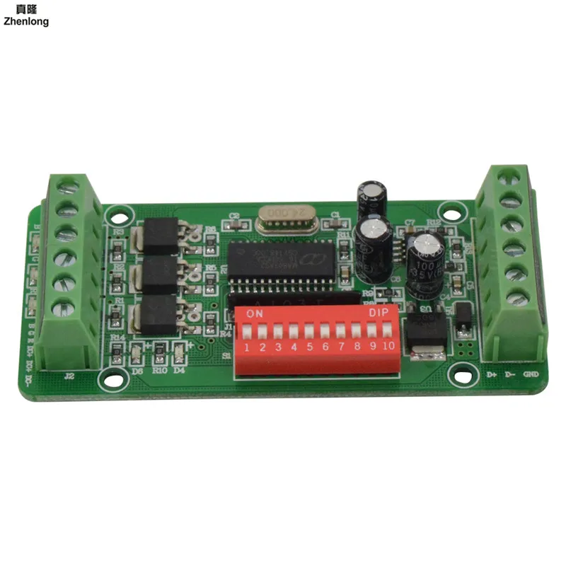 3CH 3 канала Dmx Светодиодный контроллер RGB Dmx512 декодер светодиодный светильник