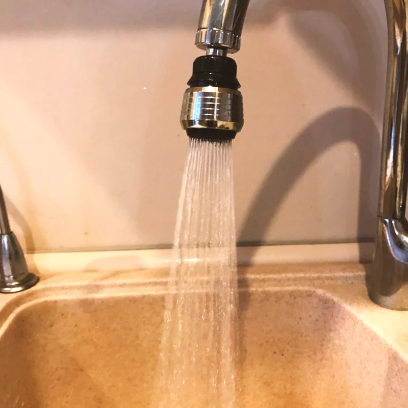 

360 Degree Aerator Water Bubbler Swivel Head Saving Tap Kitchen Faucet Aerator Connector Diffuser Nozzle Filter Mesh Adapter