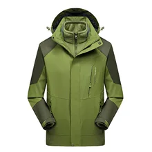 Зимняя теплая флисовая куртка для мужчин и женщин 3 в 1, 2 шт., для спорта на открытом воздухе, ветровка для походов, кемпинга, катания на лыжах, Skijakke