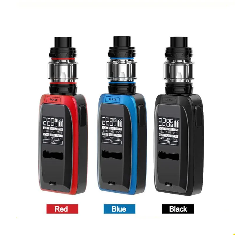 Аутентичные вездеходы лезвия 228 Вт Starter Kit 18650 Батарея огромный Vape VW Box Mod для
