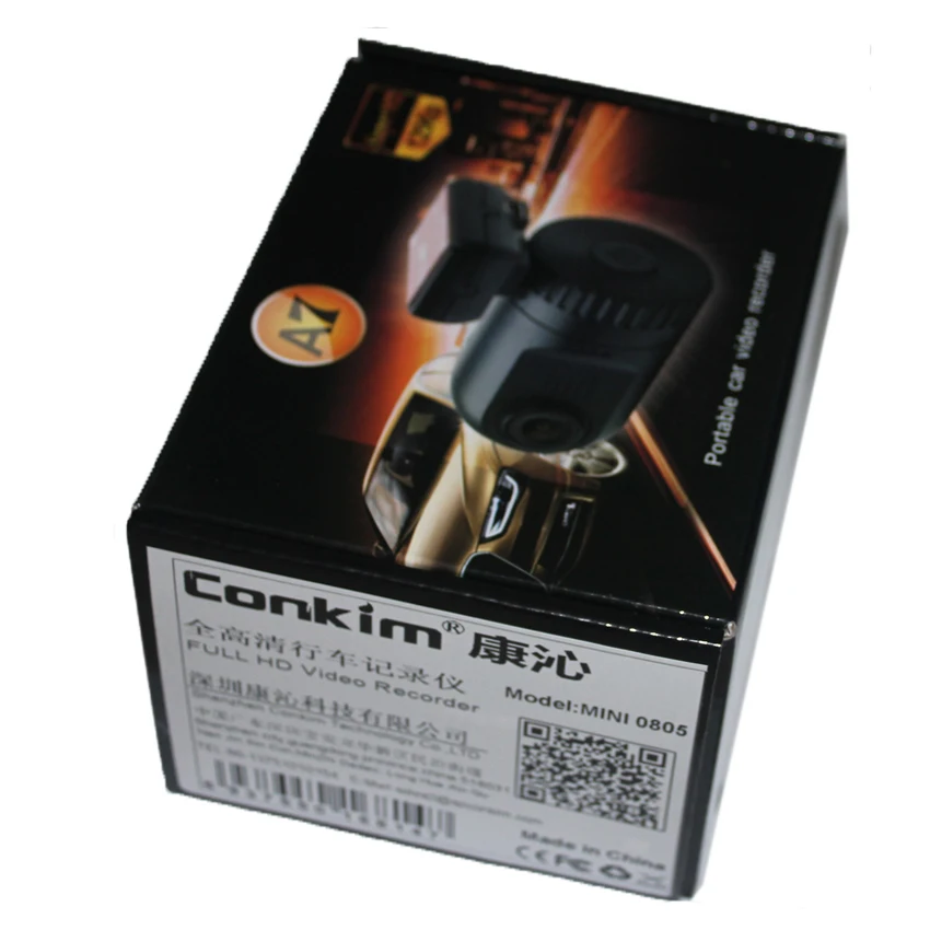 Conkim Car Digital Video Camera Mini 0805 Ambarella A7LA50 CPU Super HD 1296P Car DVR GPS Logger Dash Cam Recorder SOS LDWS