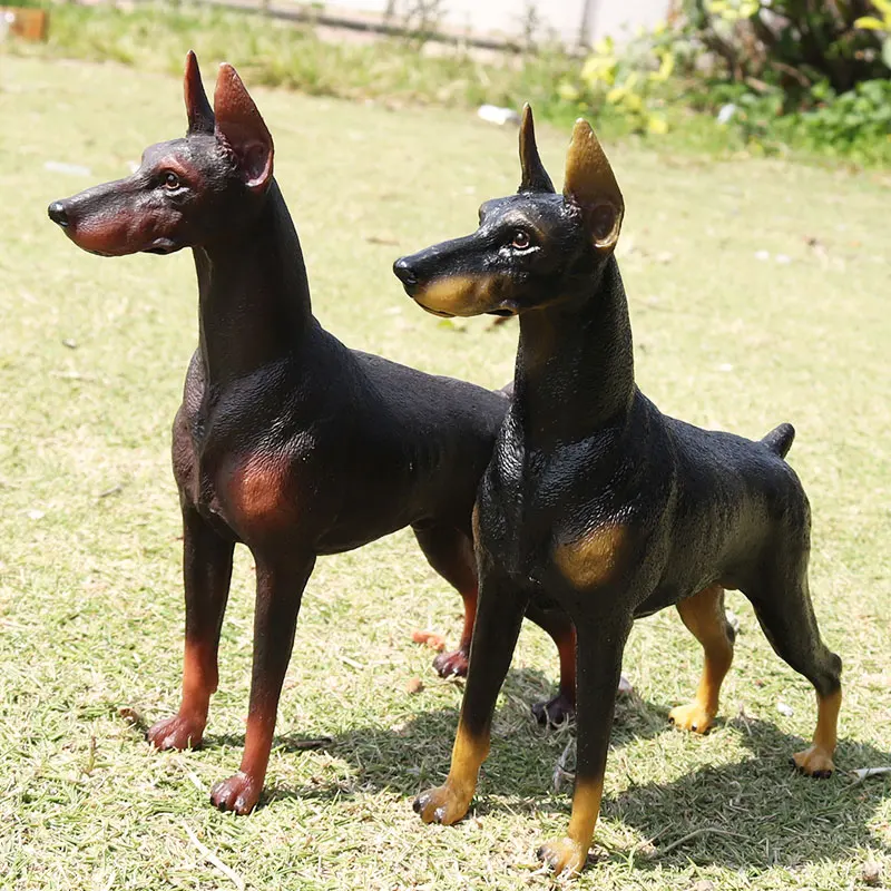 Oenux реалистичные фигурки для собак Doberman Pinscher Ротвейлер далматинская защита для собак милые модели для питомцев Коллекция игрушек подарок