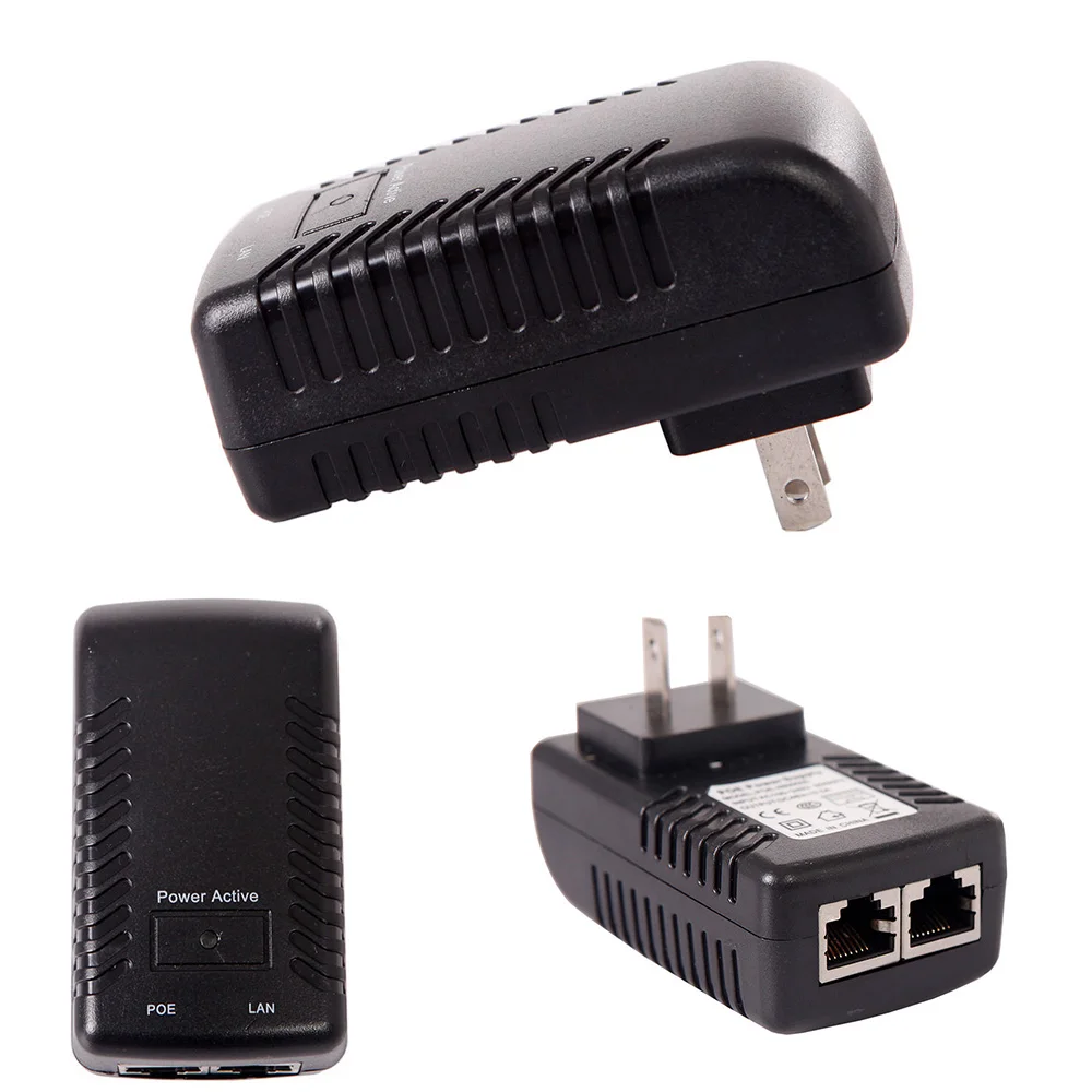Новый 48V 0.5A настенный штекер POE инжектор Ethernet адаптер IP телефон/блок питания для