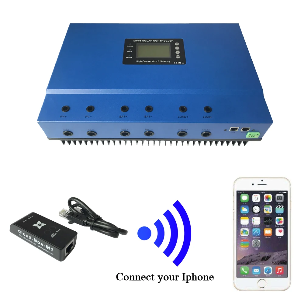LCD 100A 80A MPPT Солнечный Контроллер заряда 12 В/24 В/36 В/48 В DC Автоматический регулятор