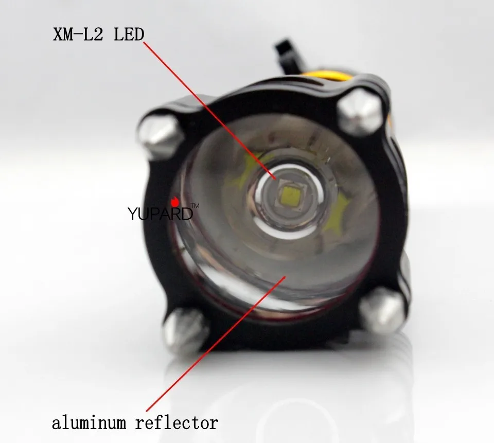 YUPARD XM-L2 T6 светодиодный водонепроницаемый защитный яркий фонарик Тактический Кемпинг уличный фонарик+ 2*2200 мАч 18650 батарея+ зарядное устройство