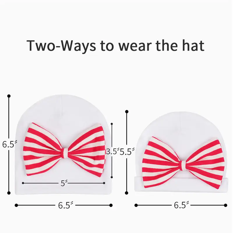 White Baby Beanie Hat Big Bowknot Newborn Boys Girls Hospital Cap High Quality Pure Cotton Soft Comfortable Infant Skull Hat Cap 2019 New (19)