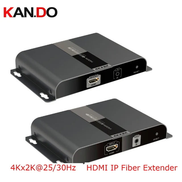 Best Offers 378-4K 4KX2K Hdbitt HDMI Over IP Fiber Optic Extender Transmit 4Kx2K @25 / 30Hz 3D Deep Color 24bit CEC HDCP video transmission