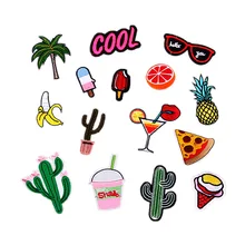 

1Pcs Embroidered Cloth Patches Fruits Plants Beach Iron on Sew on Embroidery Stickers DIY Patch for Clothing Appliqued Badges